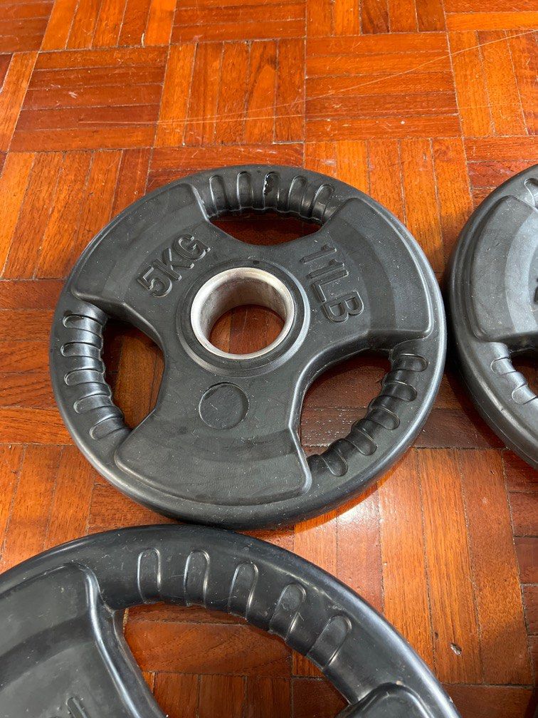 LIGHTLY USED Weight Plates set fits barbell Sports Equipment