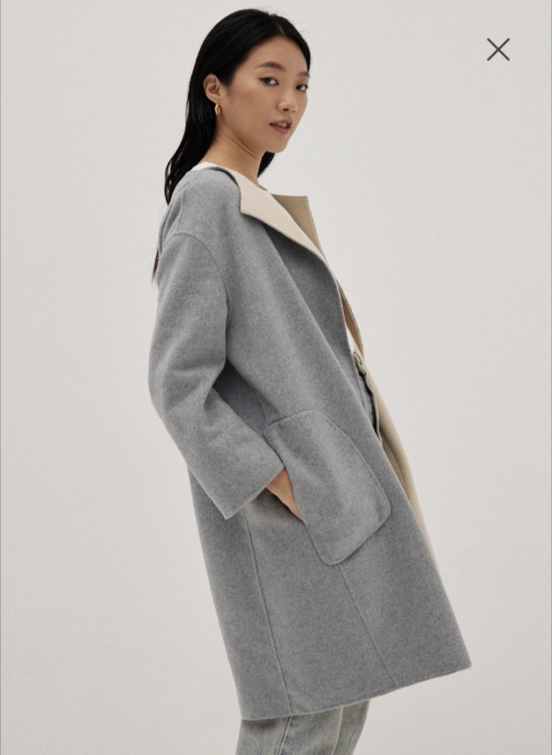 jaeger double faced wool coat