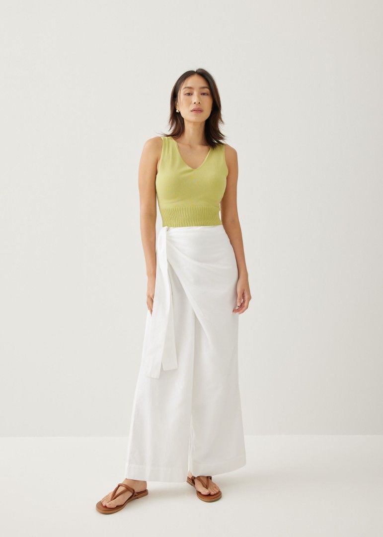 White maxi pants best sale