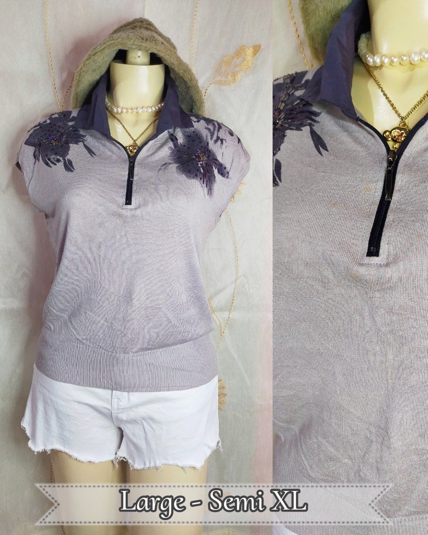 L-Semi XL Collar Sleeveless Top (Category: Sleeveless) located in Davao. Submitted by jae_buys (Listing ID 1274737208, Image 1). Description: .