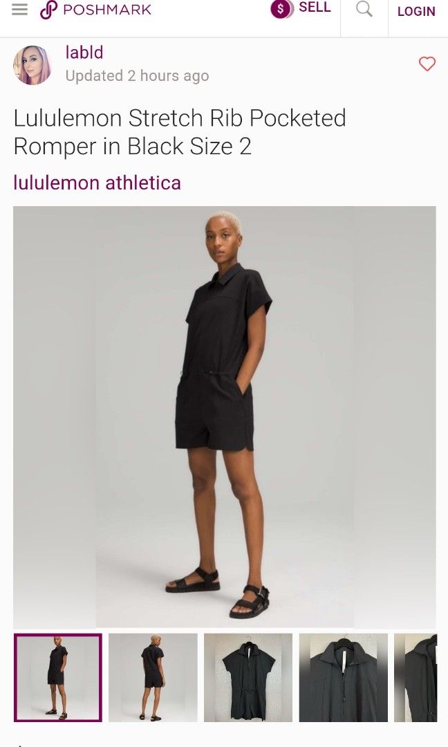Lululemon Stretch Rib Pocketed Romper, Women's Fashion, Activewear