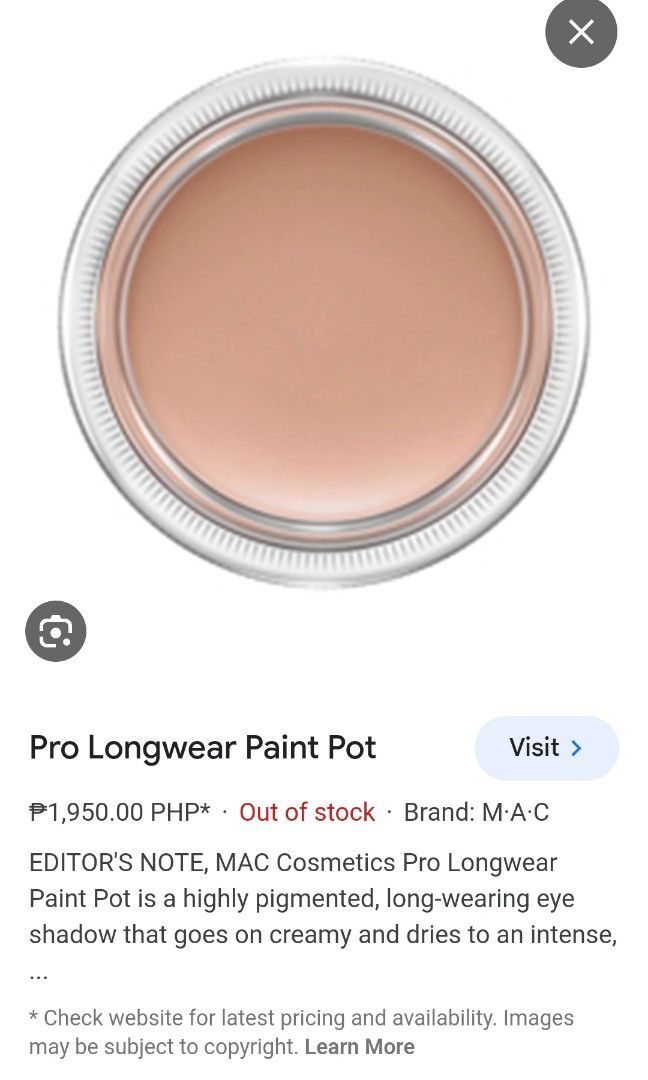 MAC Paint Pot Eyeshadow Primer Make Up, Beauty & Personal Care, Face
