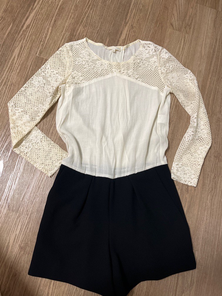 Maje black romper clearance