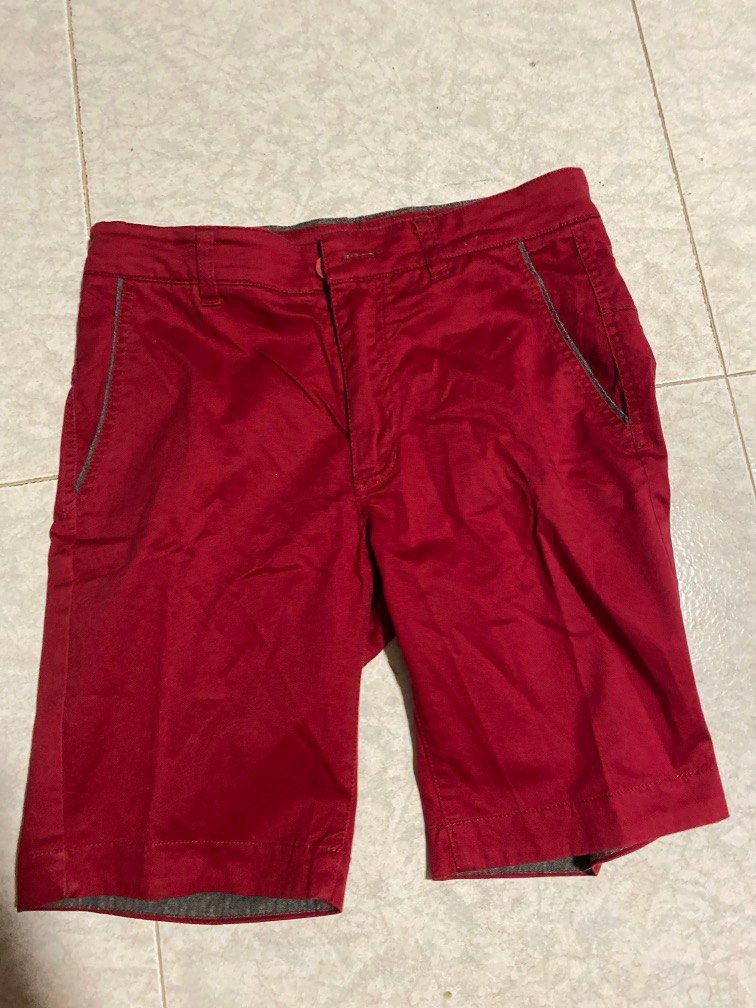 Maroon Red Bermuda Shorts