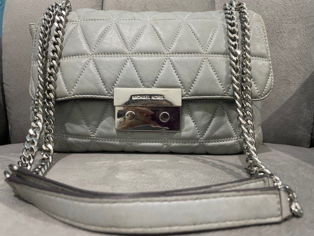 Mikhael Kors Mk Sloan Blue Mint Blue Soft sling bag mk tas
