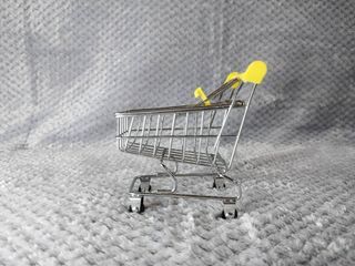 Miniature Shopping Push Cart