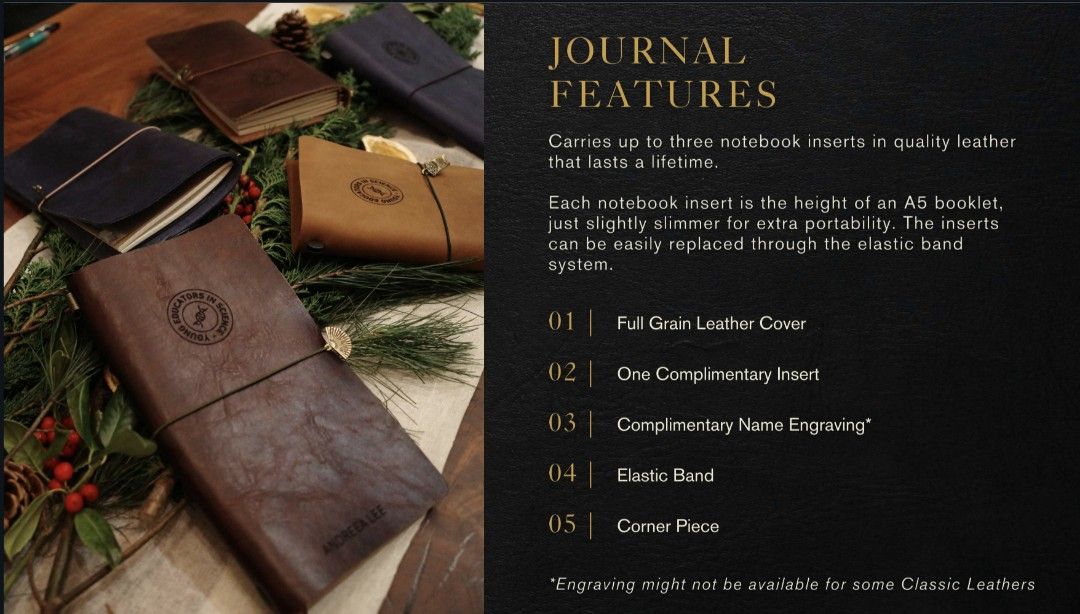 Modular Journals w Laser Engraving, Hobbies & Toys, Stationery & Craft ...