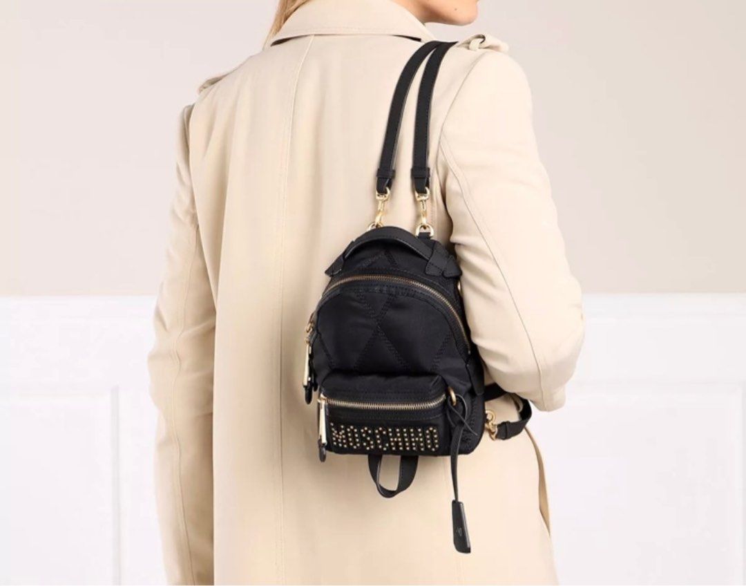 Moschino black mini back pack Women s Fashion Bags Wallets Backpacks on Carousell