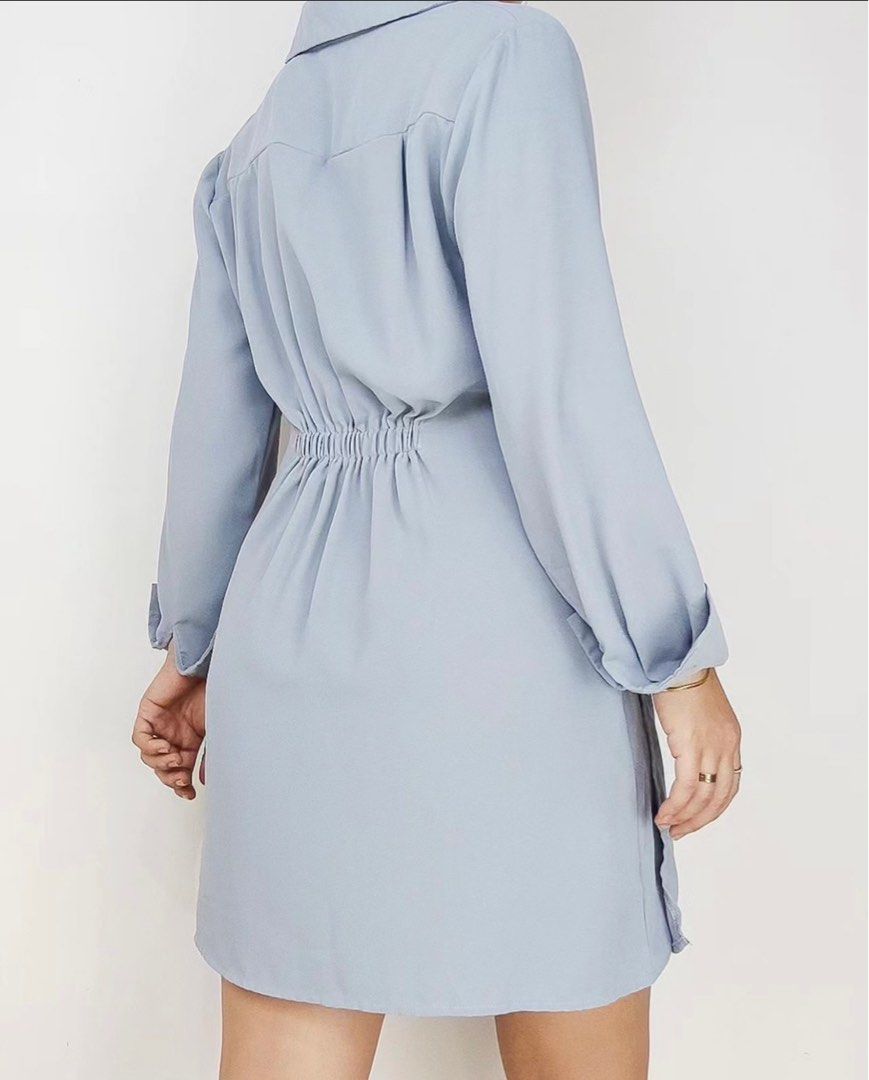 male dress blues army Della Midi Dress - Pale Blue main image 0