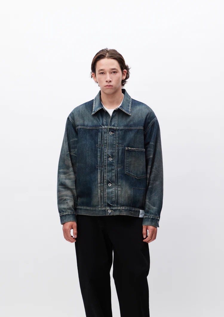 Neighborhood Savage denim type-1 jacket 洗水牛仔褸, 男裝, 外套及