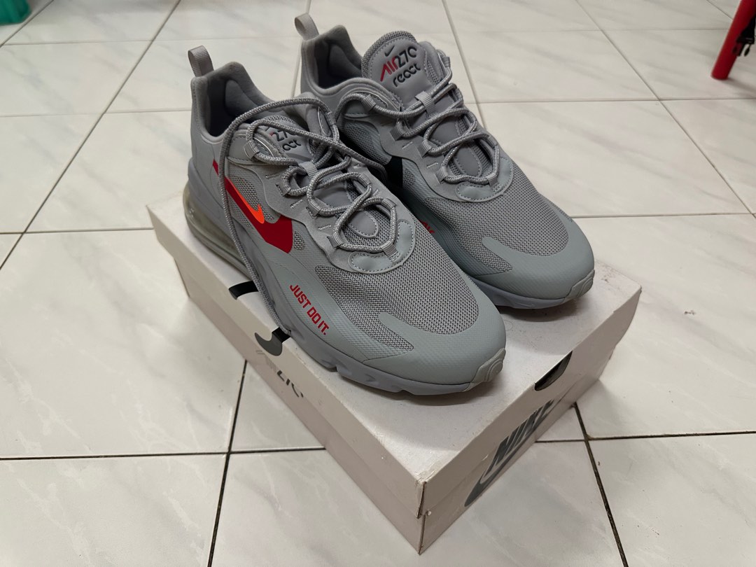 Nike Air Max 270 React Just Do It Wolf Grey Men s Fashion
