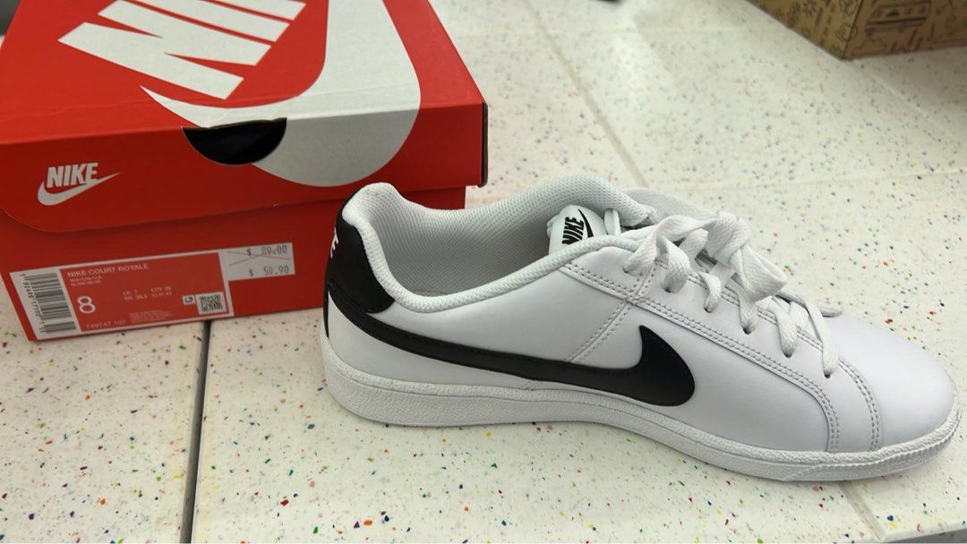 Nike Court Royale White Black Men s Fashion Footwear Sneakers