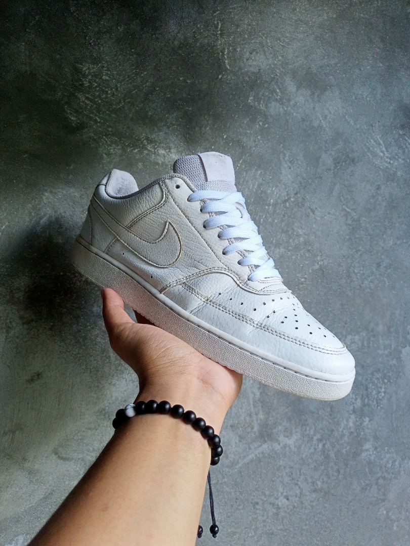 Nike Court Vision All White Men s Fashion Footwear Sneakers on Carousell