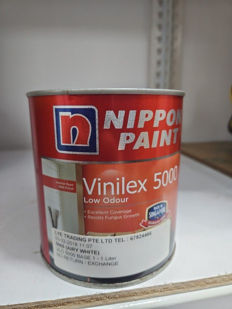 Nippon Paint Vinilex 5000 Airy White, Furniture & Home Living, Home
