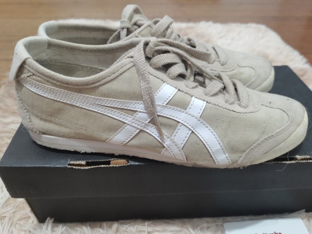 Authentic Onitsuka tiger Mexico 66 canvas Simply Taupe white Women s Fashion Footwear Sneakers on Carousell