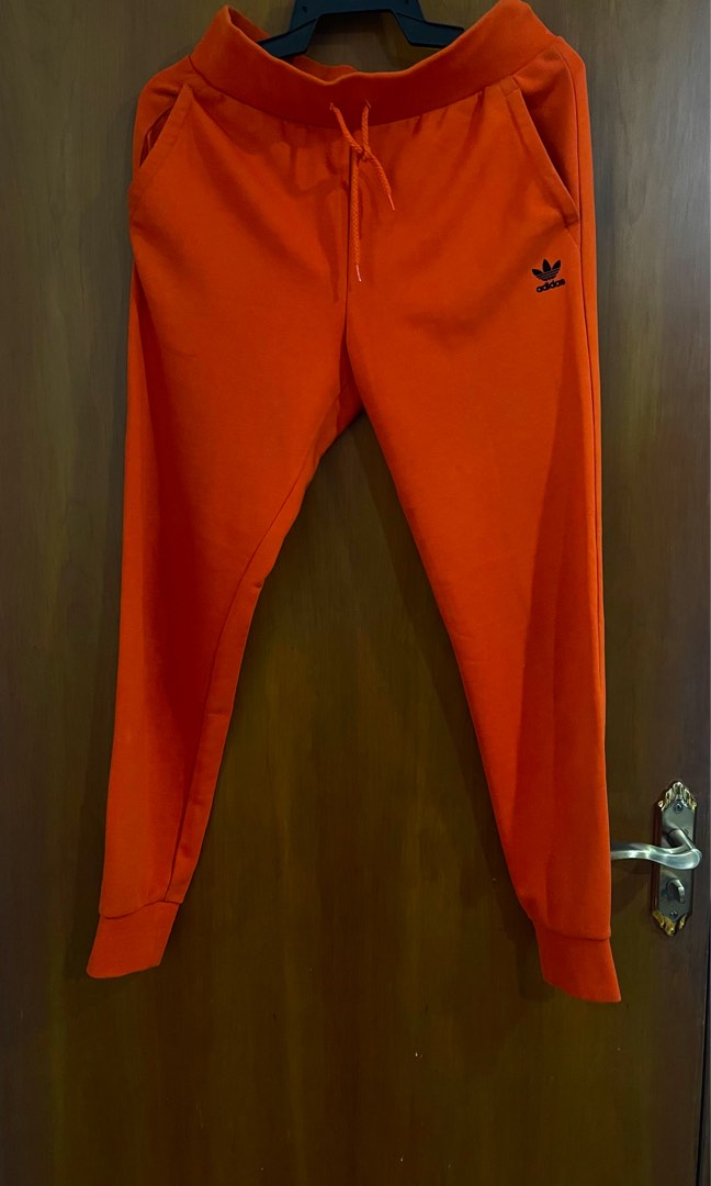 Orange adidas joggers Women s Fashion Activewear on Carousell