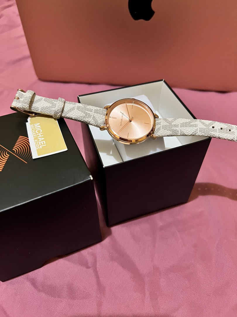 Michael kors women's charley rose gold leather watch mk2794 cheap