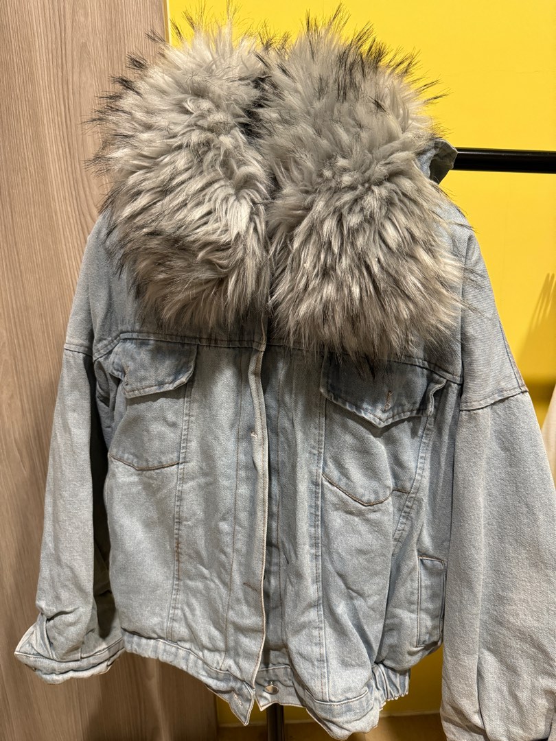 Margone fluffy 2024 denim jacket