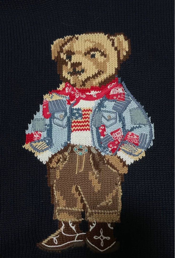 Ralph lauren teddy discount bear sweater women's