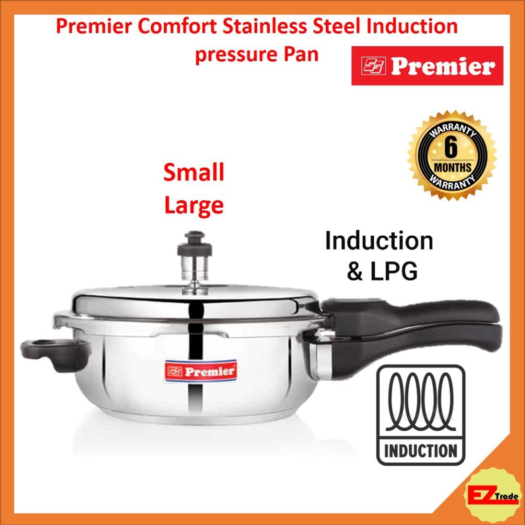 Premier Stainless Steel Comfort Pressure Pan Cooker for Induction LPG Small Large Furniture Home Living Kitchenware Tableware Cookware Accessories on Carousell