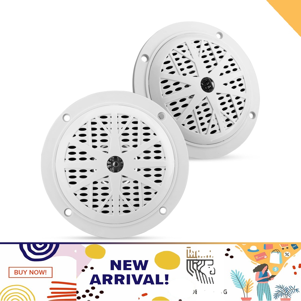 New Pair Of PLMR605W 400W 6.5" Dual Cone 2-Way Full Range White Marine