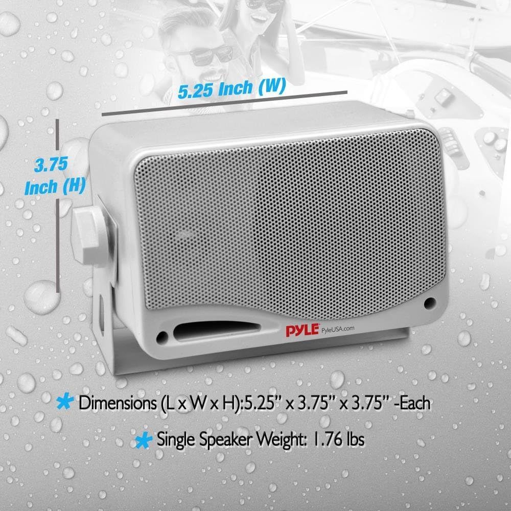 Pyle Outdoor Waterproof Wireless Bluetooth Speaker - 3.5 Inch Pair 3 ...
