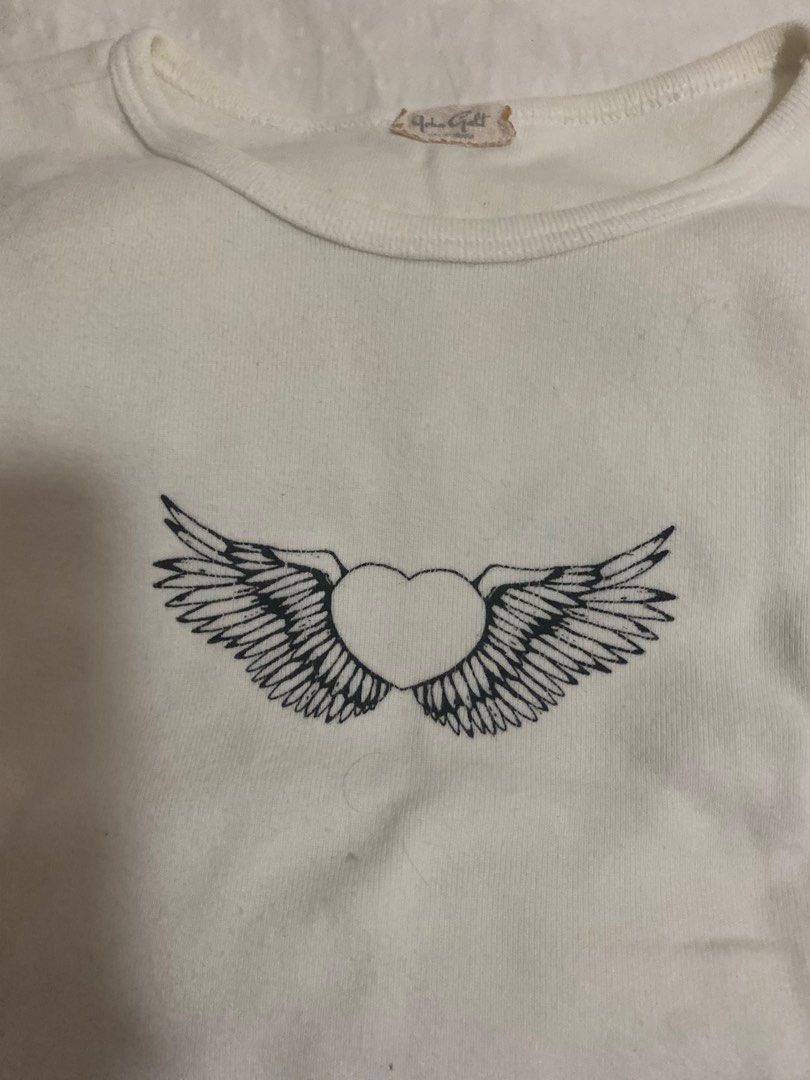 John Galt Angel Wings Heart Tank Top