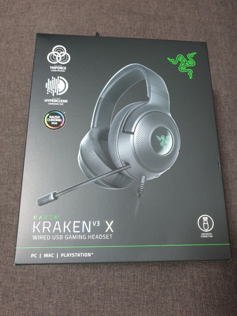 Razer Kraken V3 X USB Gaming Headphones, Audio, Headphones.