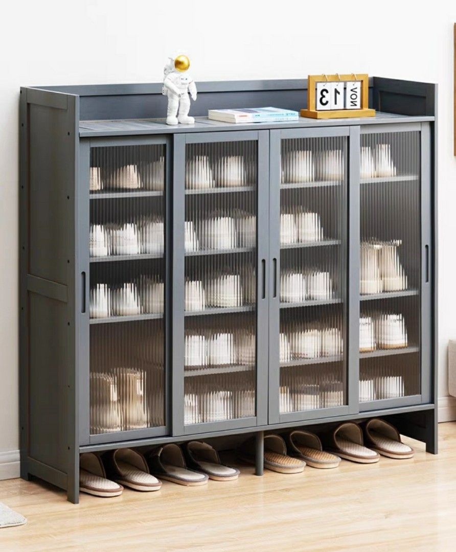 [READY STOCK] WAREHOUSE CLEARANCE SALES Vintage Fluted Glass Shoe Rack ...