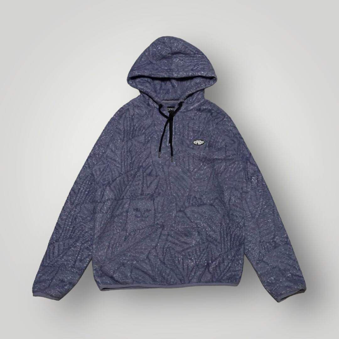 Ripndip nerm leaf lavender half zip fleece hoodie store