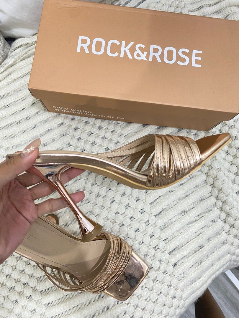Rose gold heels 4 inch top