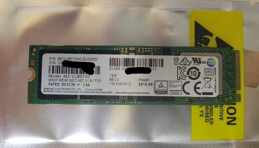 Nvme cheap samsung mzvlb512