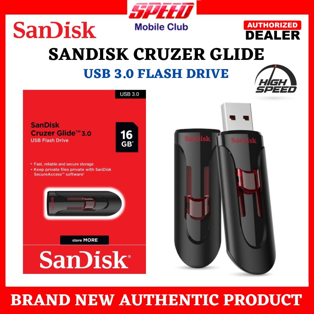 SanDisk Cruzer Glide 3.0 USB Flash Drive (16 GB to 256 GB