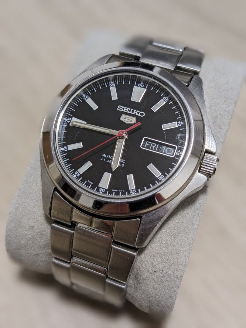 Seiko 5 Automatic Watch SNKL09K1 in Black Dial Men s Fashion