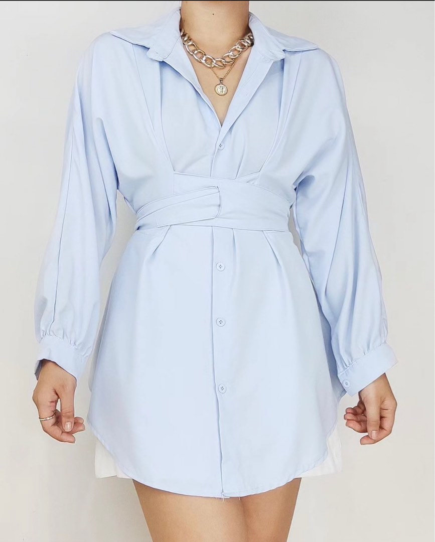 Bow shirt dress - Women