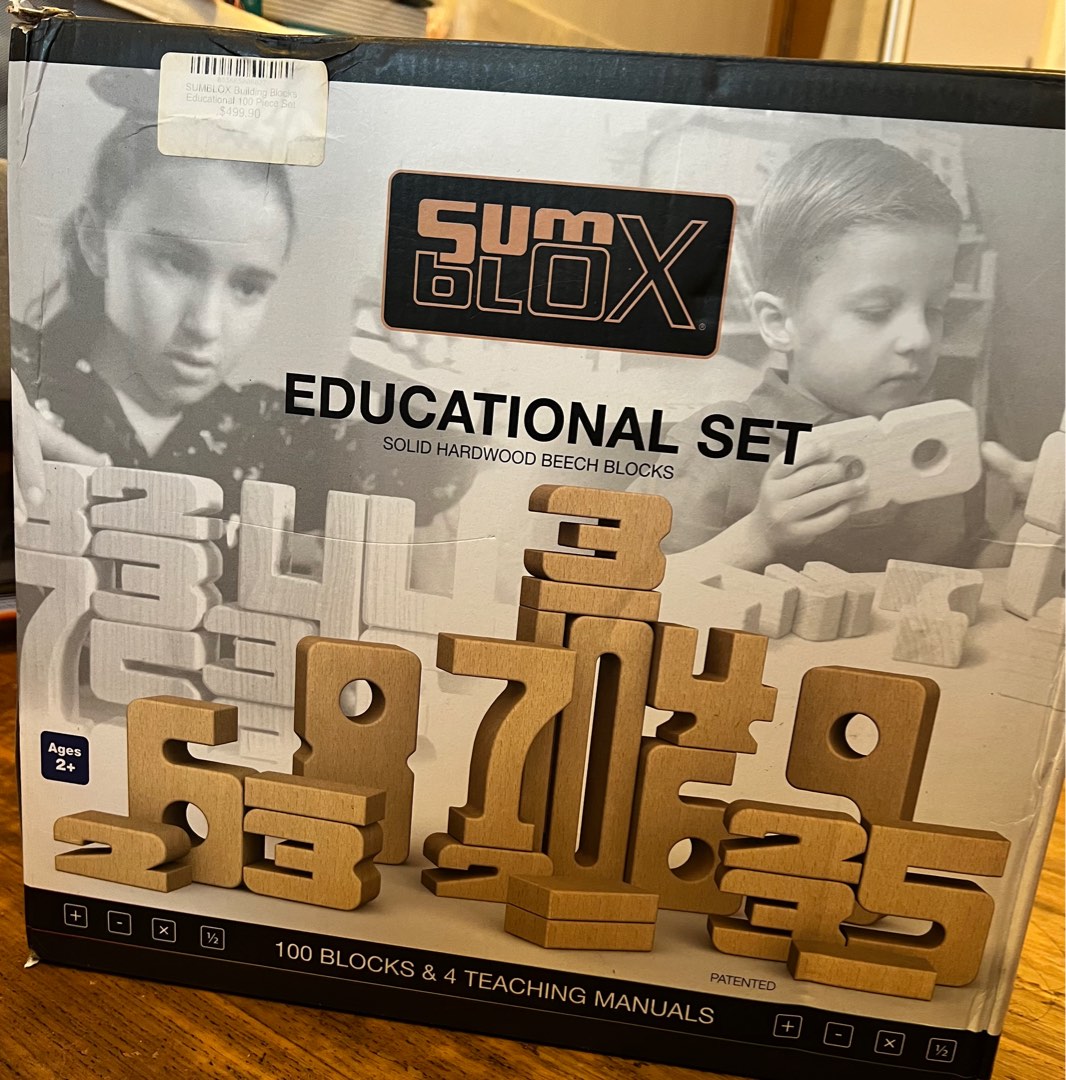 Sumblox Educational Wooden Building Blocks Set 100 PCs Hobbies