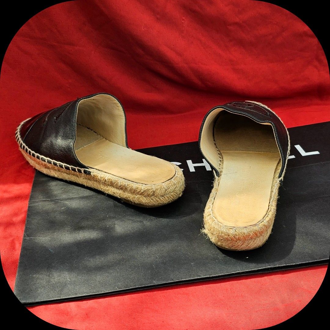 Chanel discount backless espadrilles