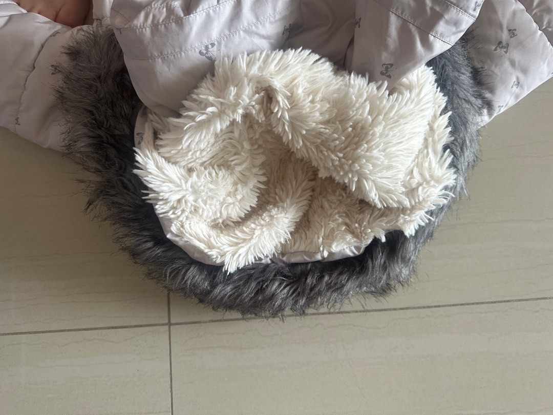 Fur throw shop over jacket