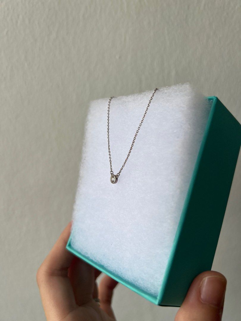 Tiffany Co 0.7 carat 925 silver Necklace