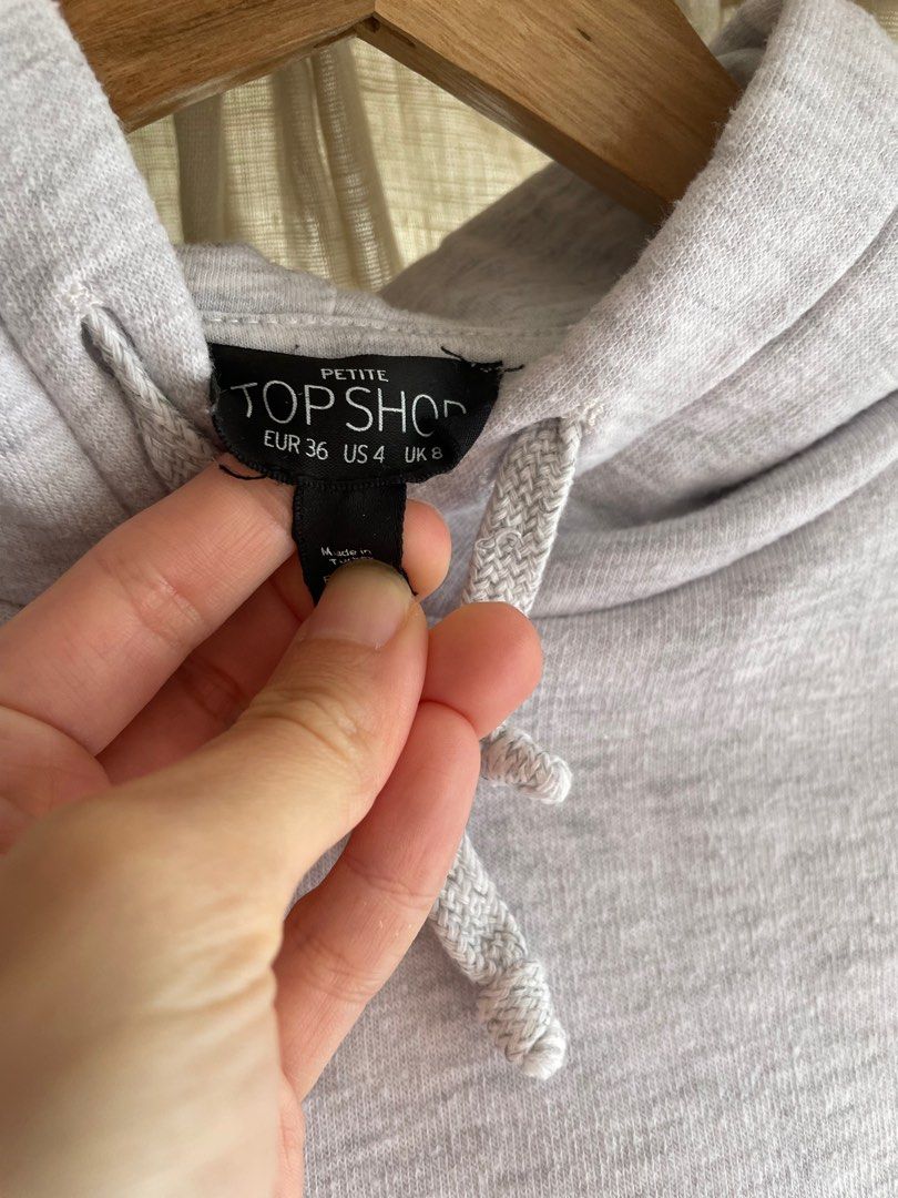 Topshop crop hoodie Carousell