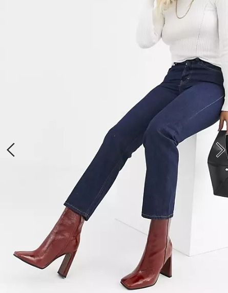 Topshop mid hotsell blue editor jeans