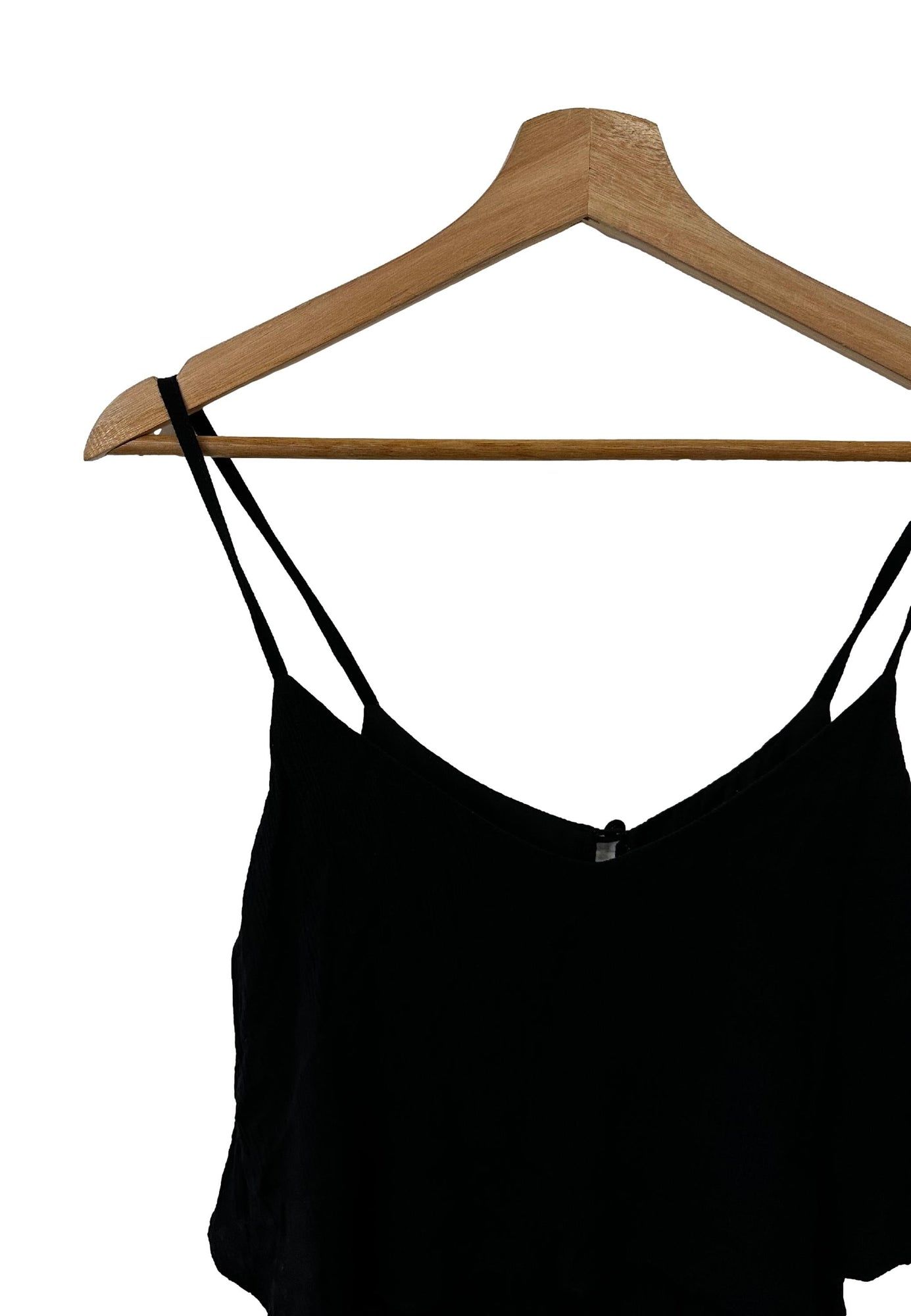 Topshop mesh strappy layered cami in black