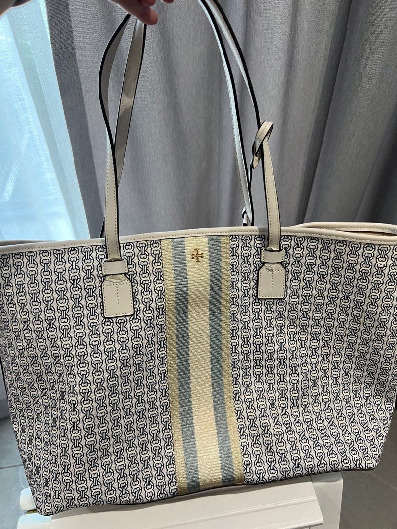 Gemini link canvas tote tory burch top