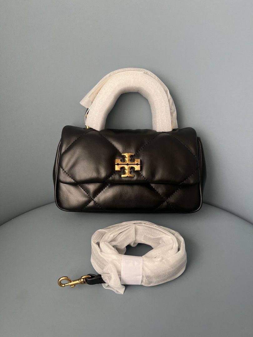 Tory Burch Kira Diamond Quilted Top Handle Bag Black