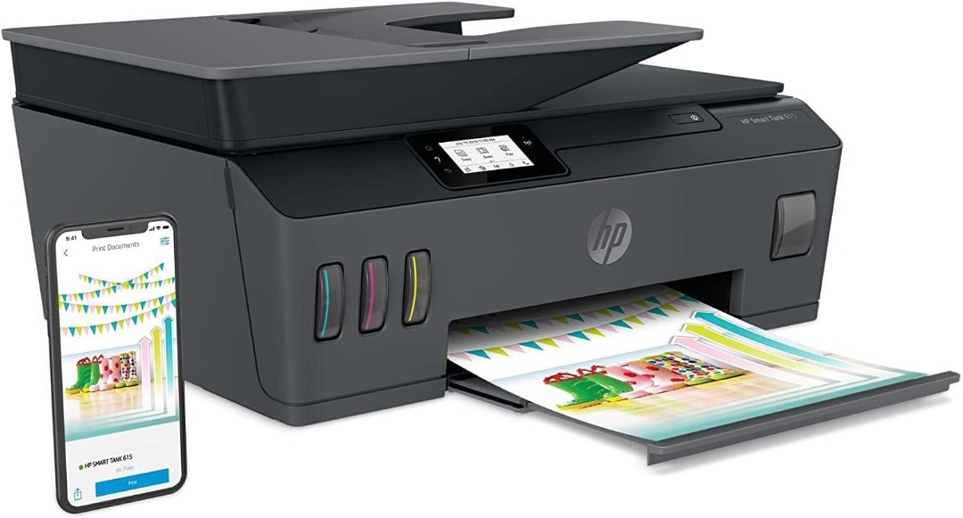 TP-HP Smart Tank 615 - A4 All-in-One Wireless Smart Tank Color Printer ...