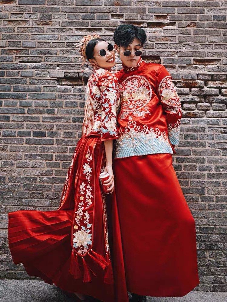 Red wedding dress tradition sale