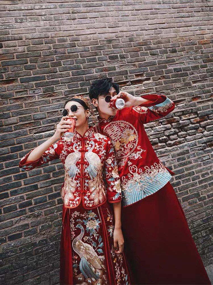 Red wedding dress tradition sale
