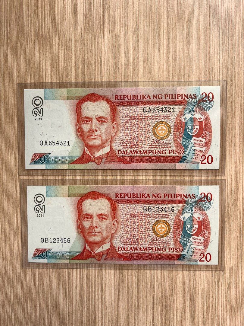 UNC舊版菲律賓20比索順逆蛇一對, 興趣及遊戲, 收藏品及紀念品, 錢幣- Carousell