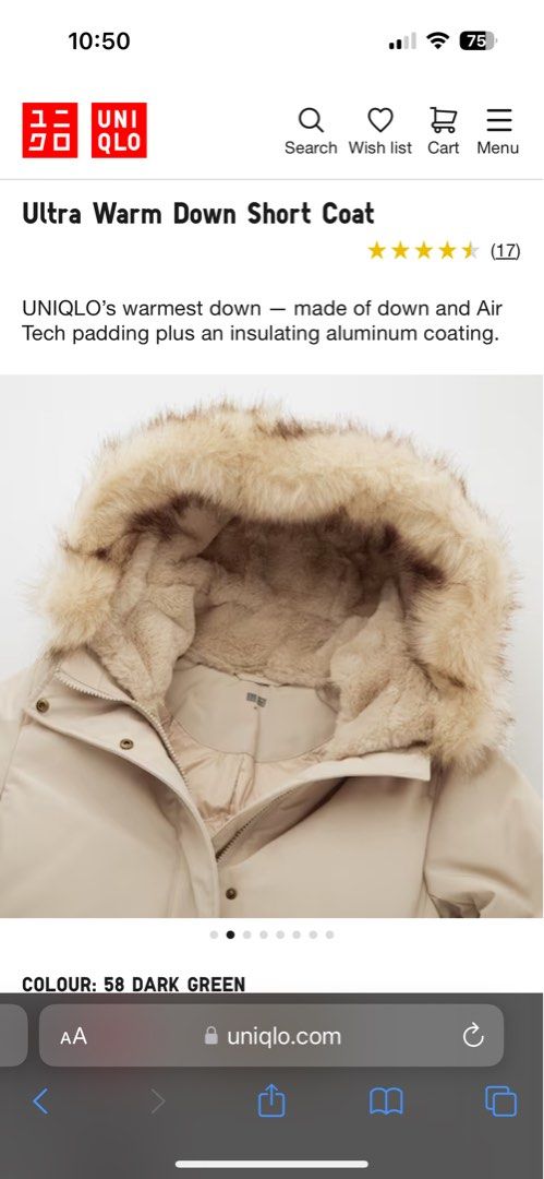 Uniqlo Ultra Warm Down Jacket Women s Fashion Coats Jackets and