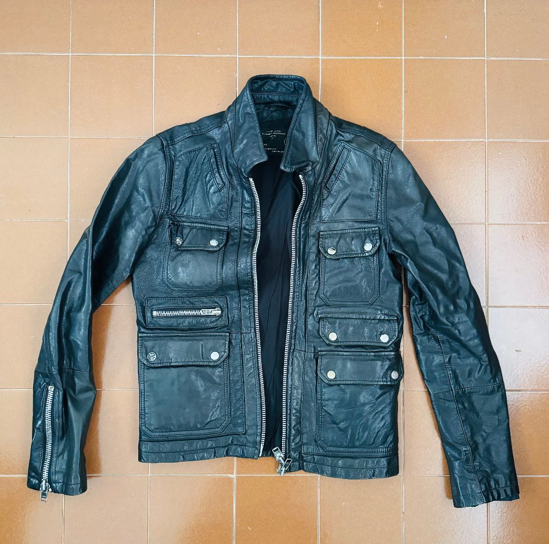 All saints on sale habanero leather jacket